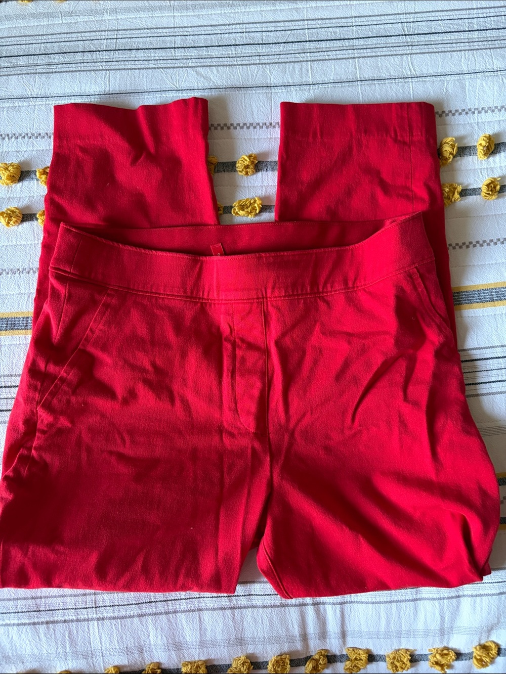 Spanx On The Go Bright Red High-Waist Stretch Leggings